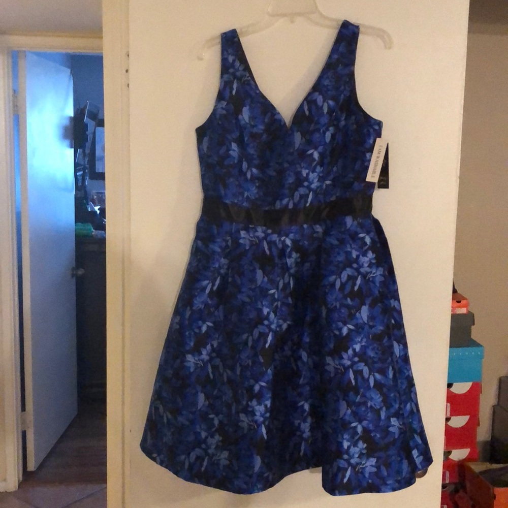 NWT Blue and Black Cocktail Dress